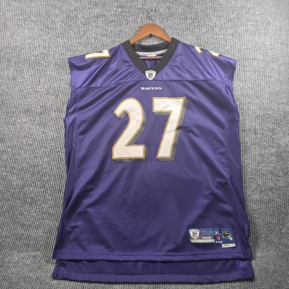 Reebok Baltimore Ravens Ray Rice 27 Sewn Jersey Men's XL Purple Sleeveless Shirt